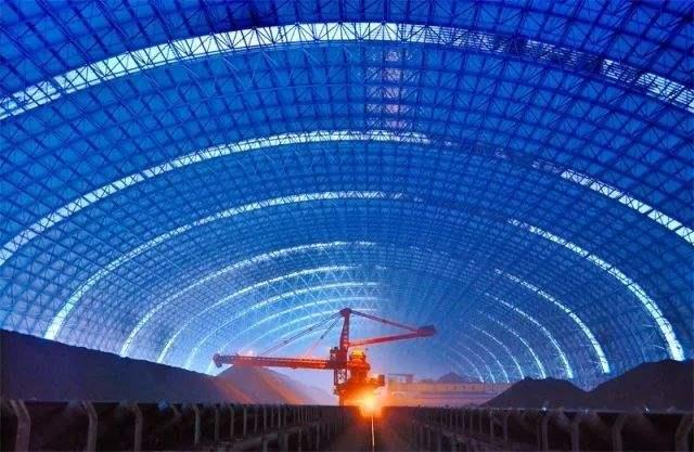 白银亿优钢构工程师为您解析原料场封闭技术的特点和类型